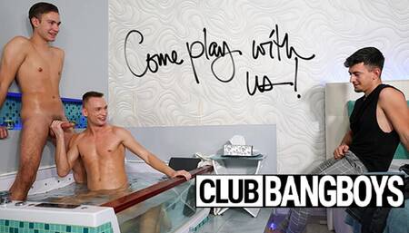 Spanish boy vs Czech couple and creampies at ClubBangBoys