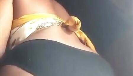 Chubby African Girl Creaming with a Carrot..