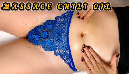 I RUB MY STOMACH WITH CHILI OIL AND GENTLY MASSAGE IT WITH MY HANDS 1080