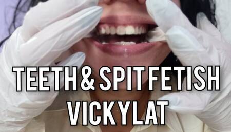 Inspecting my mouth with medical gloves