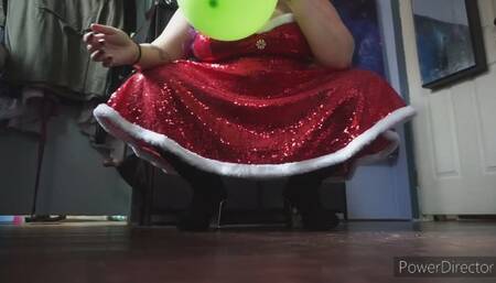 Naughty Elf Balloon Stomping