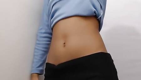 I find my stepsister masturbating on the couch and we end up having lesbian sex alone