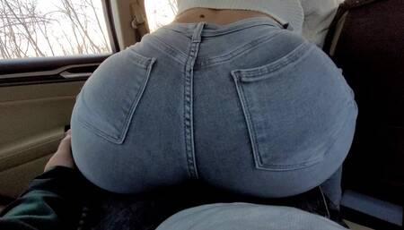 My Naughty Stepsister Grinding on My Dick with Her Big Ass in Tight Jeans