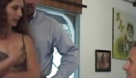 Her Husband Is Looking for Some Excitement and Puts Her in a Wife Sharing Gangbang