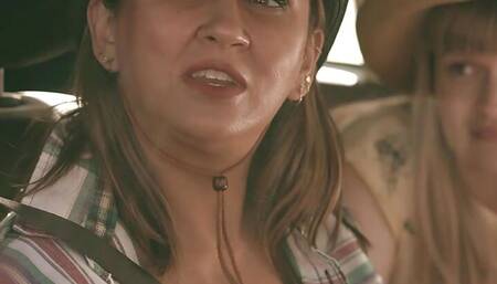 Leo Embers Pussy Fucks Laney Day & Mishel Karen Outdoors!