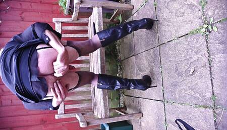 Crossdresser glass butt plug