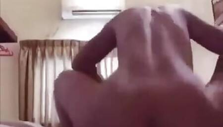 African Girl Riding Dick in the Hotel Room...