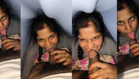 Cute indian Monster suking dick