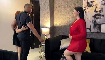 Busty Latina Babe Fucks Her Sister's Black Boyfriend in Secret
