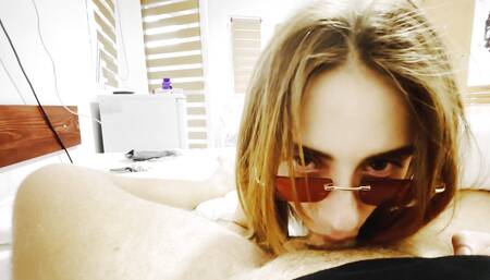 Holiday mood messy blowjob sloppy deepthroat