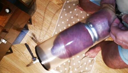 Extreme Hardcore Cockpumping + Bulging in Wrestling Suit