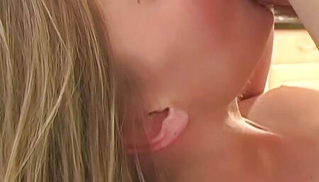 This Beautiful Blonde Bitch Karen Enjoyed Having Sex with Her Lesbian Friend in the Kitchen