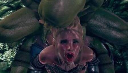 Female knight lose to monster ork - episode.26