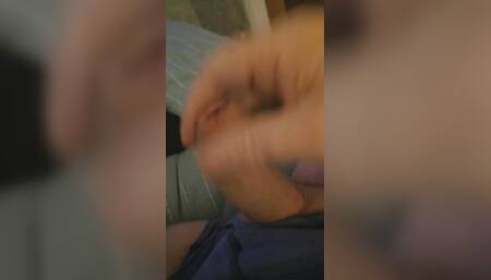 My Friend Likes to Lie on the Bed and Play with His Little Cock