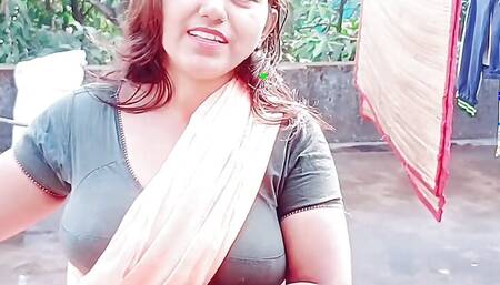 Indian roommate takes me hard in missionary then pull my hair while
