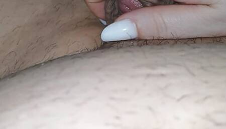 Step mom handjob step son dick making him hard like a rock