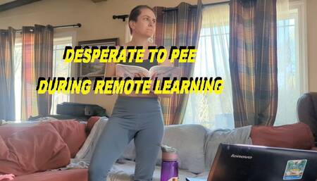 Pee holding desperation during remote learning