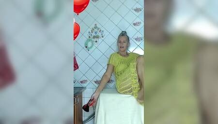 Hot Housewife Lukerya Dreams of Summer in the Kitchen