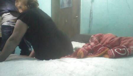 My Girlfriend Sucks Me and We Fuck in Doggy Style on the Big Bed