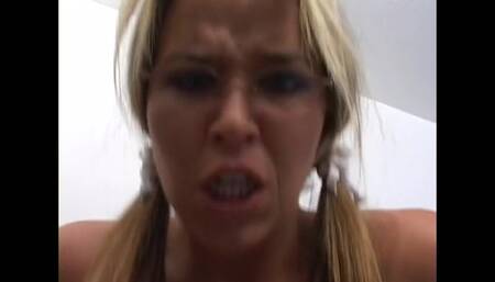 Teen with Nice Tits Fucked and Cumshot with a Handjob From a Huge Cock