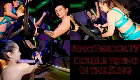 Double Anal Fisting in the Sling 4k