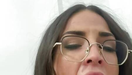 COMPILATION Sexy lingerie, very seductive glasses and a dildo that ends between the legs of the beautiful MEDUSA