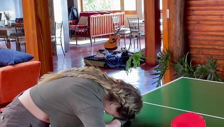 Stepsister gets fucked for pleasure during Strip pong sex with the perv Stepbrother