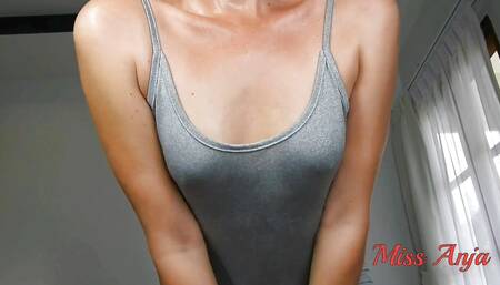 Super Sweaty Yogadance in Tight Grey Overall