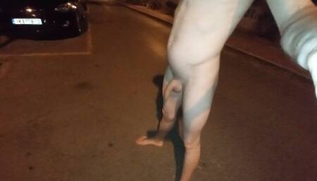 Walking naked on the street