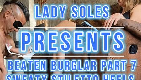 Beaten Burglar Part 7 - Sweaty Stiletto Sandals Worship & Ignore
