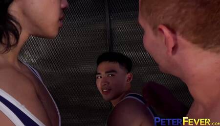 PETERFEVER Coach Jeremiah Spitroasted By Jay Wu In 3some