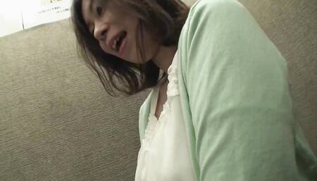 Haruko Ogura a Japanese MILF with hairy pussy gets fucked in