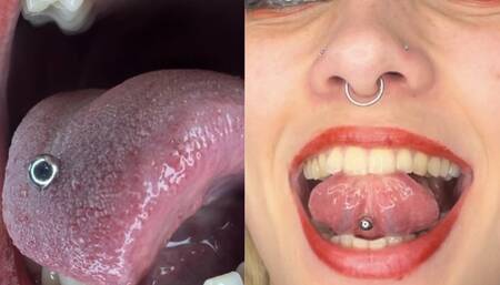 MOUTH TOUR red lipstick lipstick fetish Long tongue fetish mouth fetish teeth fetish uvula fetish tonsils teeth check glitterqueen1999 taboo gothic tattoos piercings