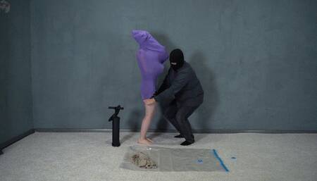 Mummification with nylon cocoons in two layers and vacuum bag bondage