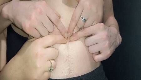 Double fucking of a man's belly button MP4