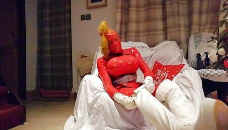 Alisons happy latex Christmas .