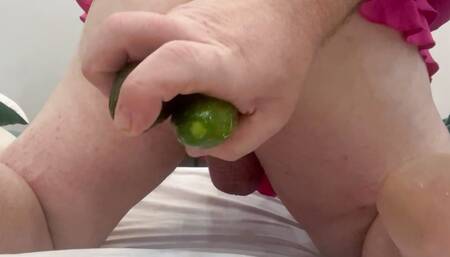 With Two Big Cucumbers in My Ass,in My Bed Screaming and Orgasm