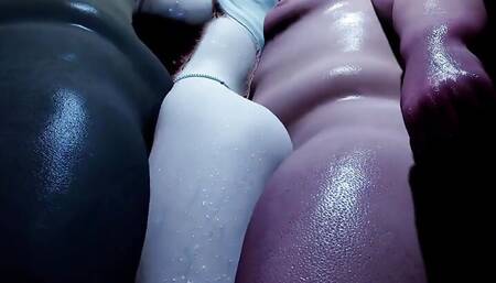 3D Cute Asian Wife Have Her First Time Threesome Sex and Got Orgasm