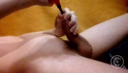 Pumping Air into my Dick until my Belly bulges