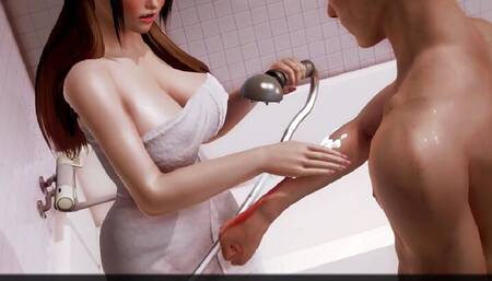 Waifu Academy- (PT 70) - Shower time  fun