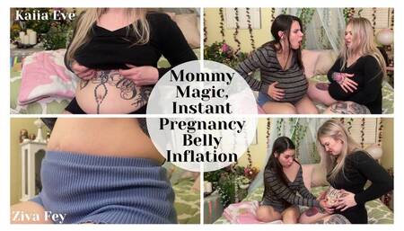 4K Ziva Fey - Mommy Magic - Instant Pregnancy Belly Inflation
