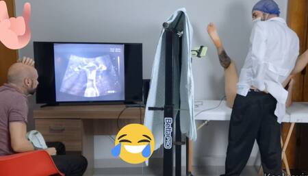 Wife at Ultrasound with Husband.