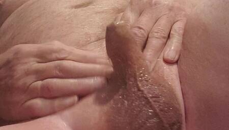 Tiny Dick Peeing and Cumming, Tasting Cum