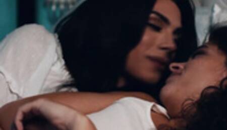 Curly teen gets fucked by TS stepmother