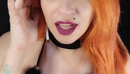 Teasing you blowing smoke in your face from my malrboro red smoke