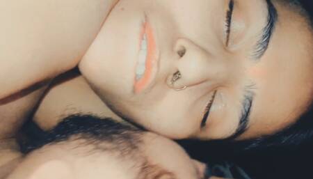 Latika take husband big cock and cum in pussy