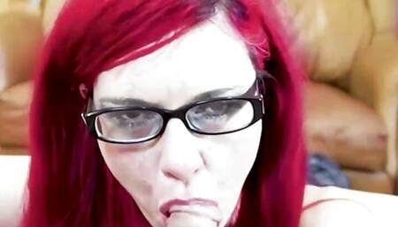 Mature Busty Redhead Lily B Masturbates And Sucks A Cock!