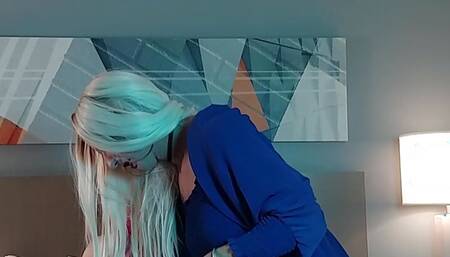 Hot Blonde Crossdresser Puts Redhead Trans Woman