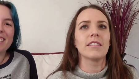 Desperate Amateurs Olivia and Alisha getting their tight pussies stretched