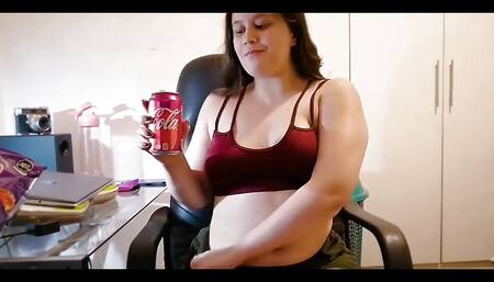 Hey, Look at How My Belly's Growing From All the Snacks I'm Munching on Every Afternoon! Do You Like Me Being This Round?